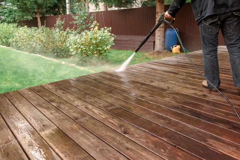 Deck cleaning and staining