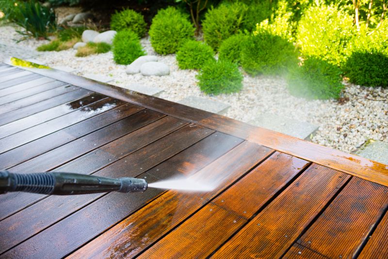 Products For Deck Cleaning And Stainings in use